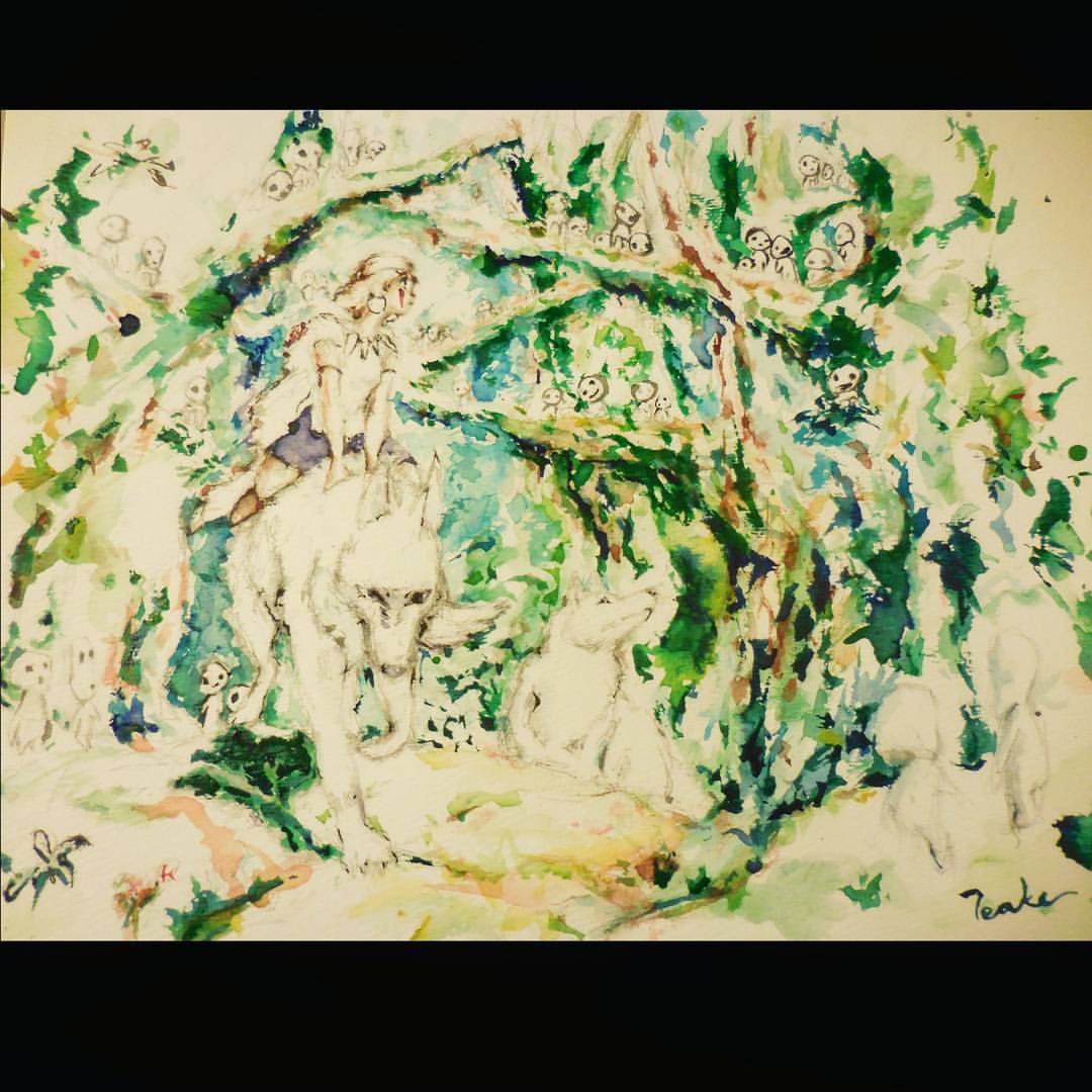 teakemusic's tweet photo. "Today, all of humanity's dreams are cursed somehow. Beautiful yet cursed dreams." -Miyazaki
 #MononokeHime #PrincessMononoke https://t.co/1o1rqBXSu0