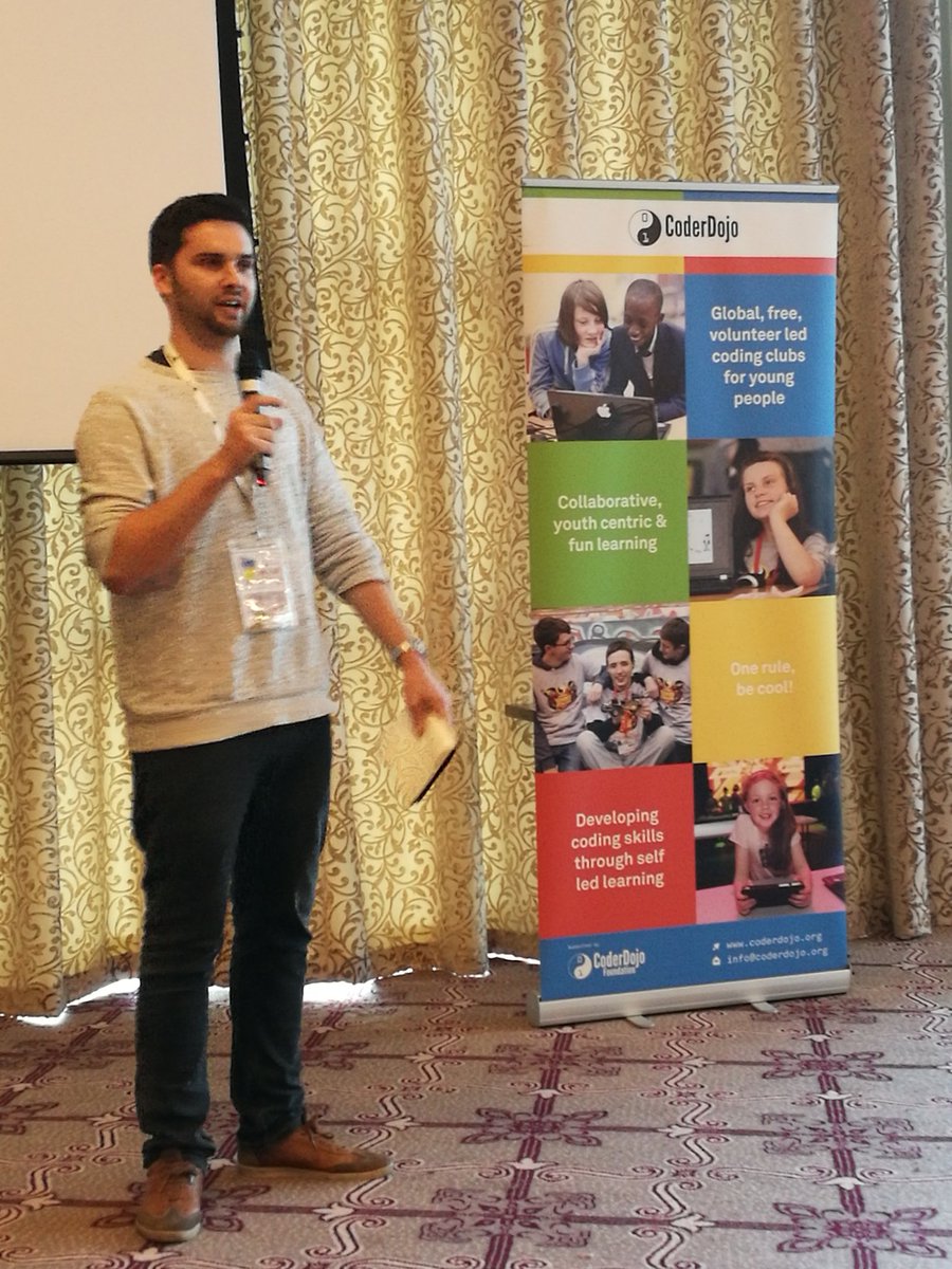 DojoCon's tweet image. @CoderDojo 's founder @Whelton discussing meeting fellow co-founder @liaonet and the origins of the amazing Coder Dojo movement #DojoCon