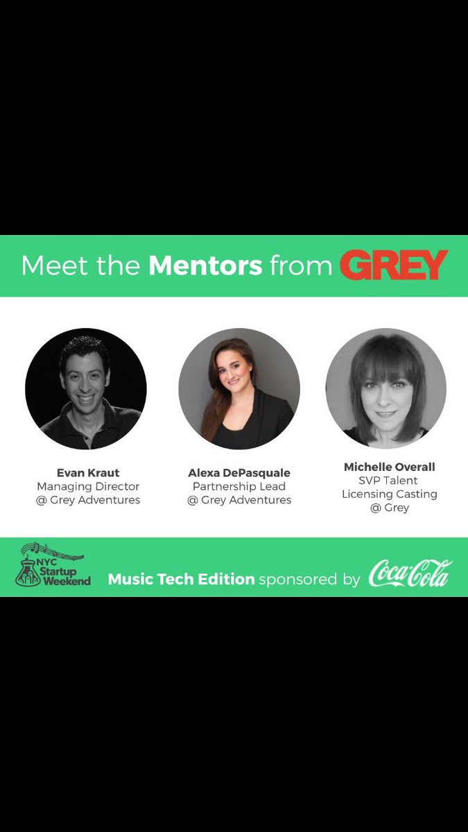 Alexa DePasquale (@alexadpq) on Twitter photo Repping @GreyNewYork Adventures team as a mentor for <a href="/StartupWeekend/">Techstars Startup Weekend</a> today! Pumped to meet some #startups Repping @GreyNewYork Adventures team as a mentor for <a href="/StartupWeekend/">Techstars Startup Weekend</a> today! Pumped to meet some #startups
