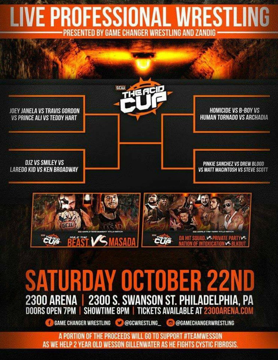 Tonight. Philly. ECW Arena. The first ever #TrentAcidCup presented by @GCWrestling_