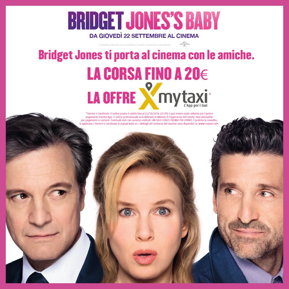 BridgetJonesIT's tweet photo. .@mytaxi vi porta al cinema a Roma e Milano scoprire #BridgetJonesBabyIT. Cliccate qui per avere tutte le info: https://t.co/JiKkGqoK4J. https://t.co/qkdwMMFlbO