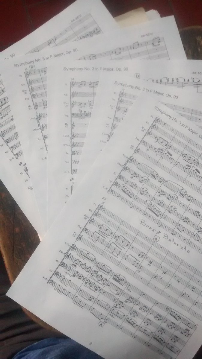 BorreBaterista's tweet photo. Analizando esta belleza #ApreciacionMusical #TallerExperimentalDeMúsica @CUAAD_UdeG #SymphonyNo3InFMajor #Opus90 #BorreBaterista https://t.co/XxGtRBqpCR