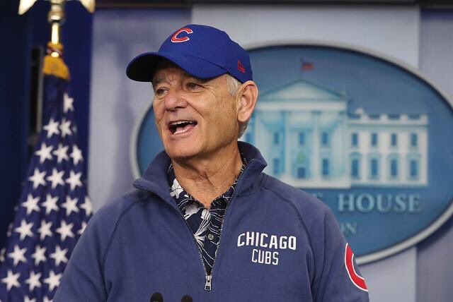 BarLouieMP's tweet photo. Bill Murray is ready for tonight, R U?
Game sound 6:30p!
$1.90.8 20oz Old Style Drafts and $3 Local Cans 
#GoCubsGo #WeAreGood #FlyTheW https://t.co/dnx2iOsywK