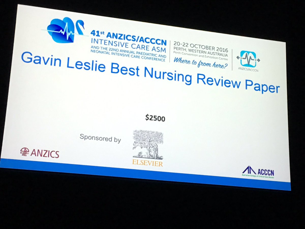 FenellaGill's tweet photo. #asm16perth best nursing review paper prize is named after Gavin Leslie https://t.co/uC3s8lowFL