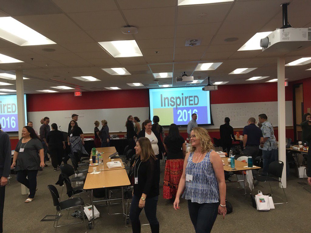 parketread's tweet photo. Day 2 up and moving! #Inspired2016 @mrbprincipal @erinlynnraab https://t.co/qFq0m6GKM1