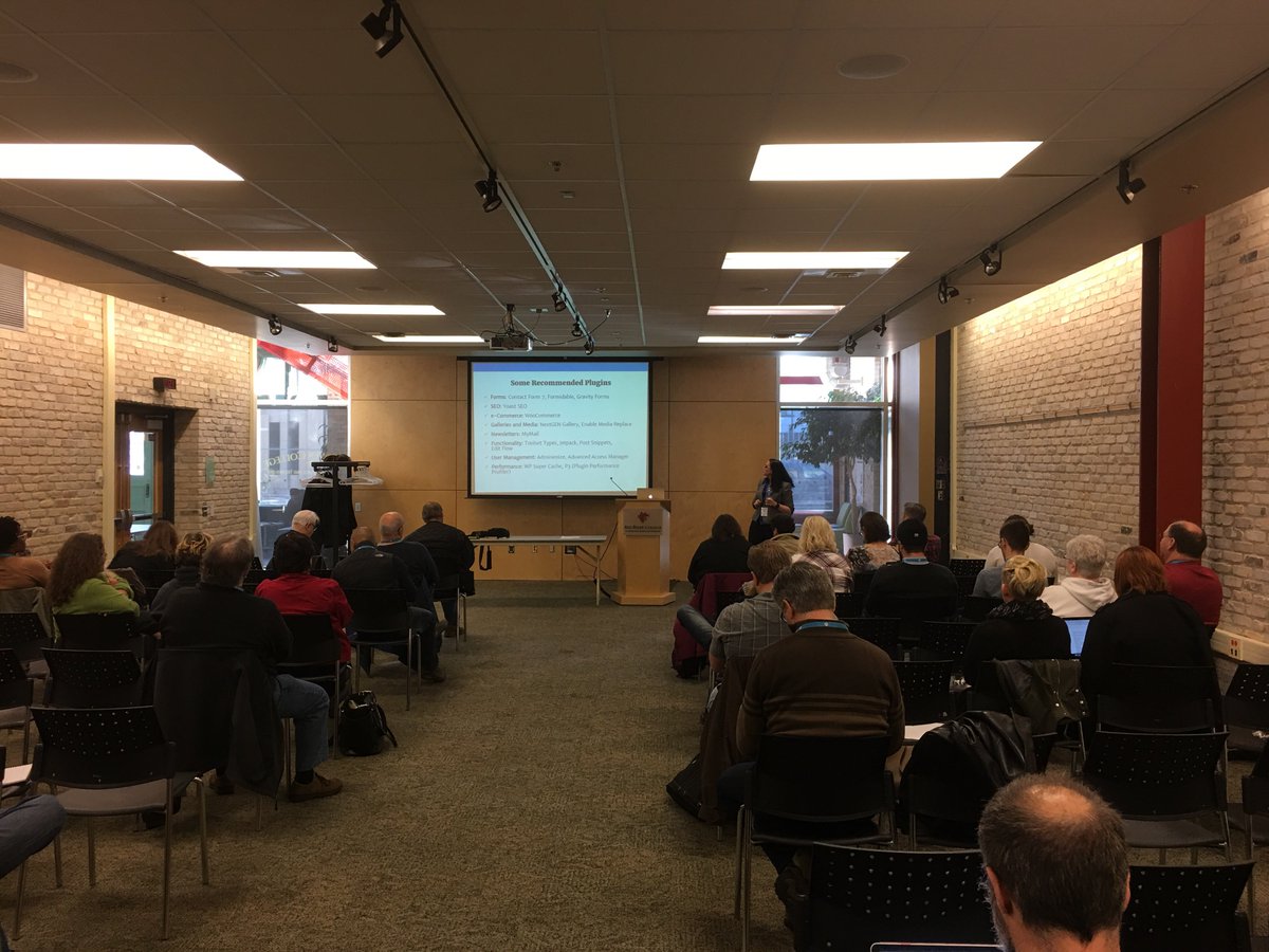 wcwpg's tweet photo. @jamieisfeld giving solid WordPress tips #wcwpg https://t.co/gfYAuvGk5z
