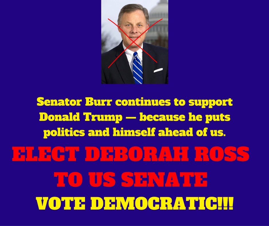 NCTWEETY70's tweet photo. VOTE FOR DEBORAH ROSS @_North_Carolina @PoliticsNC @MBarberWSOC9 @NickOchsnerWBTV @Beth_Troutman #FireBurr2016
https://t.co/ys0BugfxxU https://t.co/Z0U31igKCC