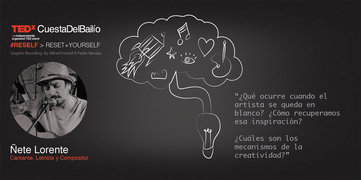 TEDxCdBailio's tweet photo. Ñete Llorente: música, creatividad, inspiración...y la guinda perfecta a este tercer #TEDxCdB https://t.co/pa1bD7cTwT