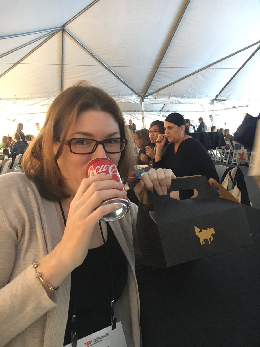 fuscoam's tweet photo. Enjoying refreshments! #TEDxJAX  I will win bingo! https://t.co/QU2NEAJi82