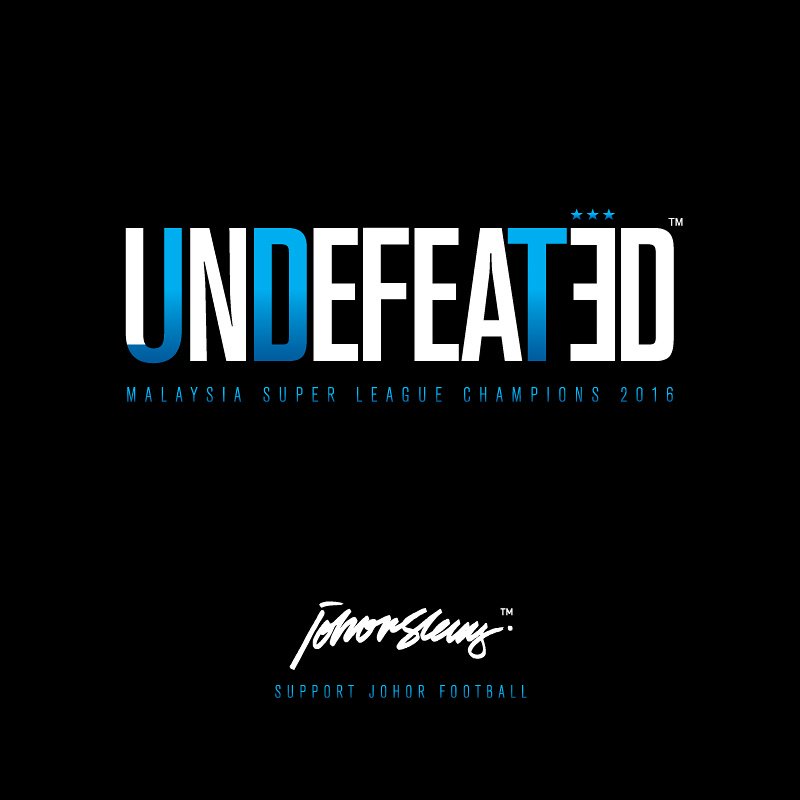 NAMA dalam GELARAN

Tahniah JDT. Pemegang rekod tanpa tewas di Liga Super Malaysia 2016.
#JohorSlang #Johor #BangsaJohor #Joho #JDT