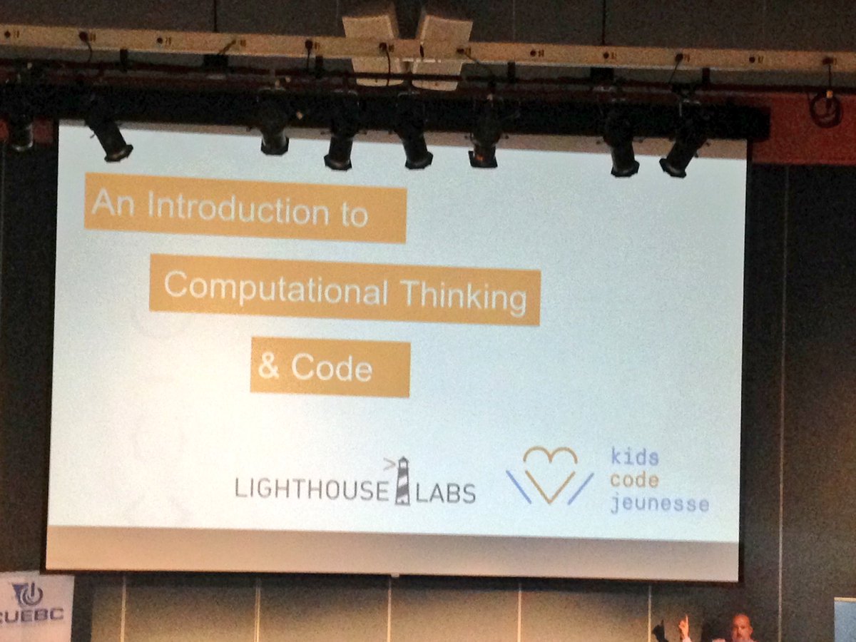 CUEBC's tweet image. "We have to draw a big line in the sand between coding and computational thinking" @don_burks @lighthouse_labs #codeclass