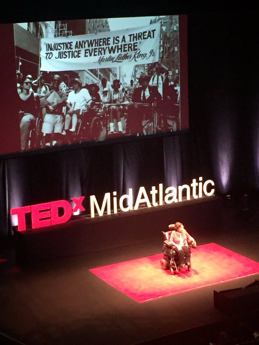 "Let the shameful walls of exclusion come tumbling down" #TEDxMidAtlantic <a href="/TEDTalks/">TED Talks</a> #ADA #NewRules @IntDisability