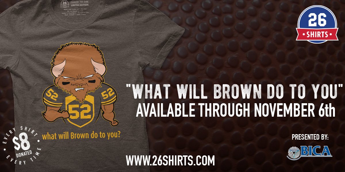 Partnered w/26shirts limited edition shirt w/@buffalobills LB #52 <a href="/PB_Number2/">Preston Brown</a>