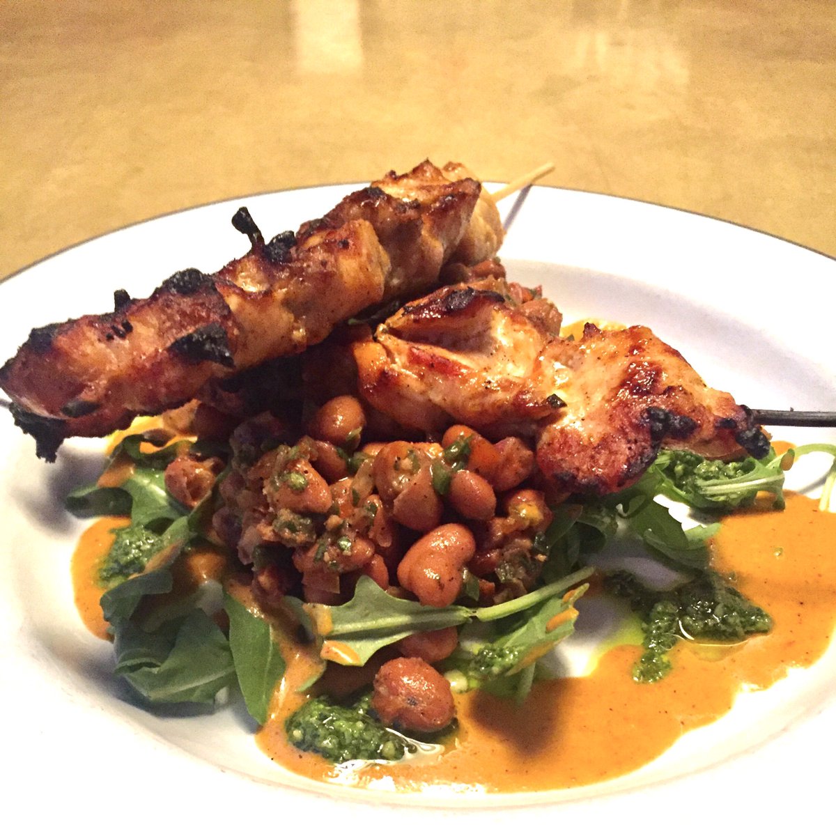 LobsterJointLES's tweet photo. Chicken Skewers!!! #chile #bean #salsa #chickenskewers #chicken #whatsfordinner #greeenpoint #brooklynfood #foodie https://t.co/ujfxwvFq8p