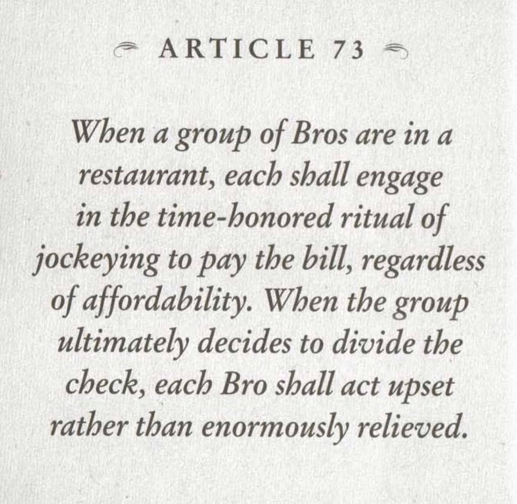 BarneysCode's tweet photo. A Bro always acts upset when he doesn't have to pay the bill, even if he really is happy. https://t.co/ixdgAB0REV https://t.co/Kh0vMR96qE
