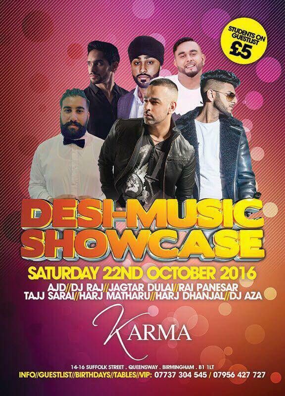 UrbanEventsNott's tweet photo. Live Tnyt At #Karma #Birmimgham @AJD @JagtarDulai @nevsingh &amp; Many More message 07990 545945 For Guestlist #Bhangra #DesiBeats #AJD https://t.co/l4bIfse5Yv
