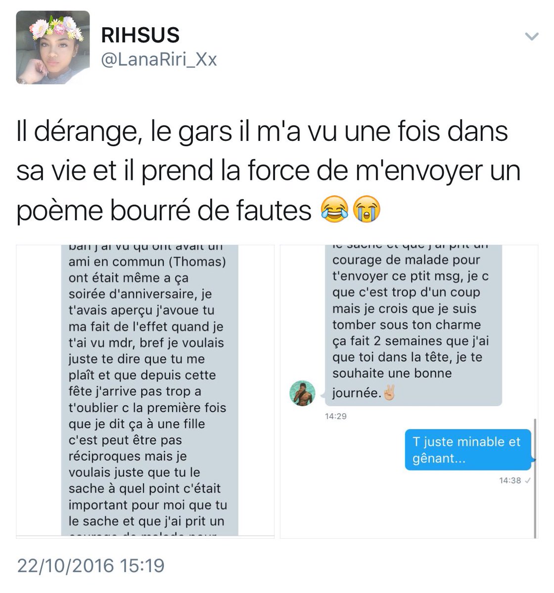 Hakaichin's tweet photo. C'est le genre de fille qui se prend pour une princesse et qui oublie que sa merde pue autant que celle des autres. https://t.co/n8DP8XnS4k