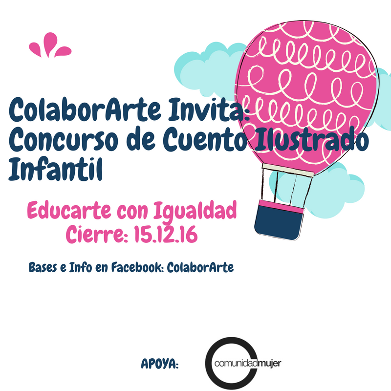 ColaborArtes's tweet photo. El concurso cierra el 15/Dic. Vayan juntando al grupo y postulen su cuento infantil ilustrado sobre la igualdad de género. https://t.co/kQMIkqjsDJ