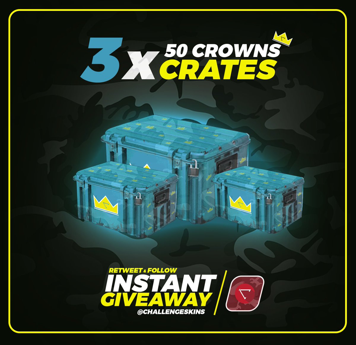 HypeSkins's tweet photo. Blue Crate Instant Giveaway(3x winners):
-Follow @CHALLENGESKINS 
-RT
-Leave Steam Acc
-Visit https://t.co/0msiXxfNxi     
#csgogiveaway https://t.co/QmYn6gWwjN