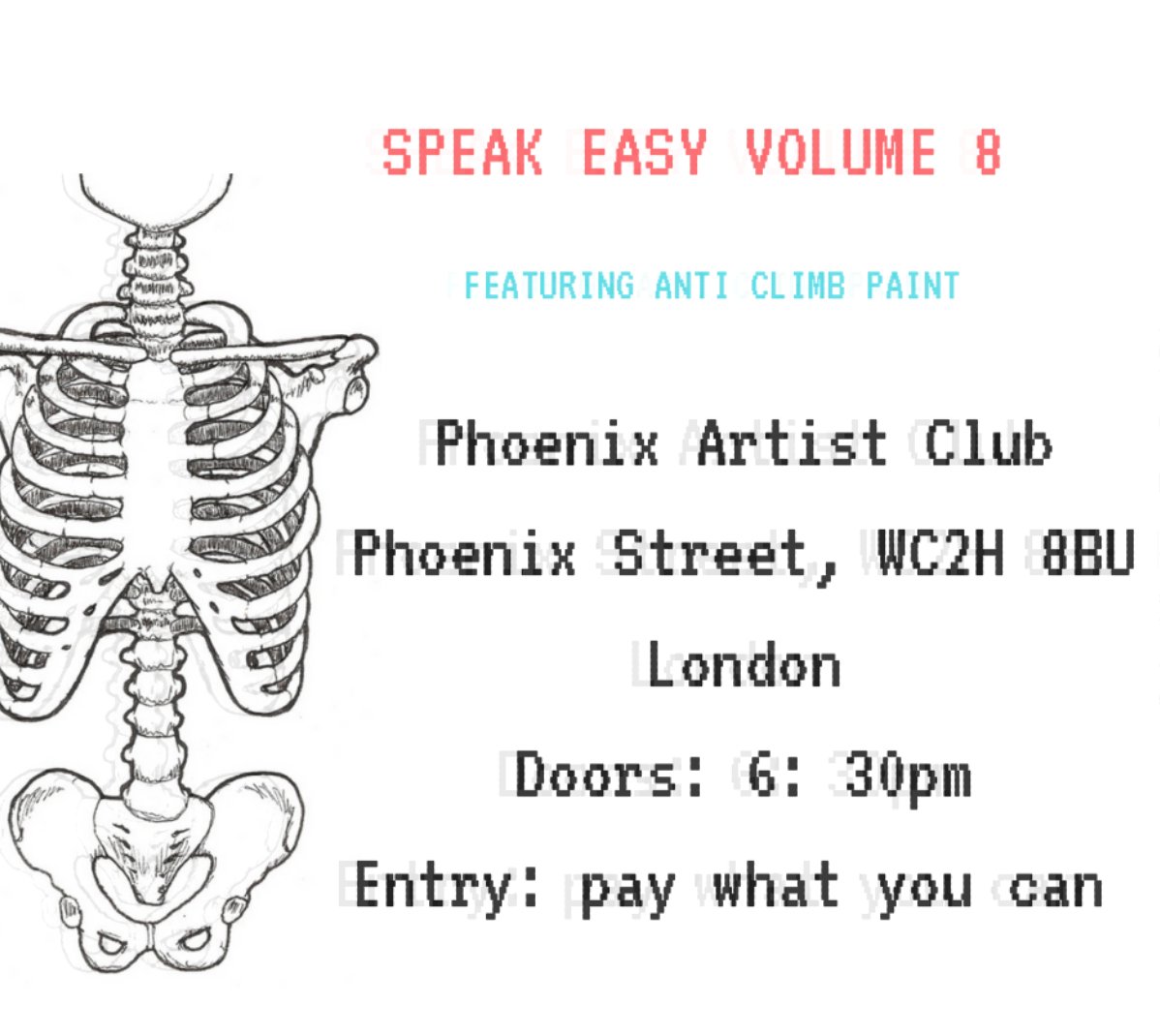 anticlimbpaint's tweet photo. anti climb paint are back this sunday at @phoenixartistcb. https://t.co/ttc9QGI7rT