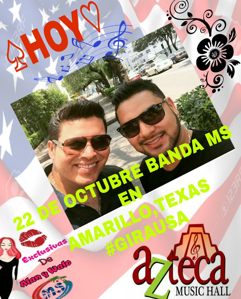 janetsiiuxx's tweet photo. 🚨HOY🚨22 DE OCTUBRE @BANDA_MS en #AztecaMusicHall en Amarillo Texas
#TourQueBendición
😀 @carloschollet @ANDRESBANDAMS @ALFREDO_LIZOS 😉 https://t.co/Vl4LwDkMae