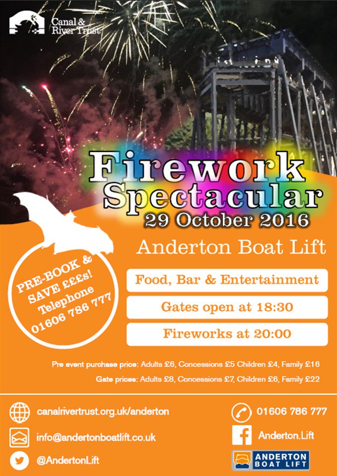 AndertonLift's tweet photo. In one week the display will be starting at our Firework Spectacular event! Have you got your tickets? https://t.co/yKrhdfOehL https://t.co/tNRo8QjvvK