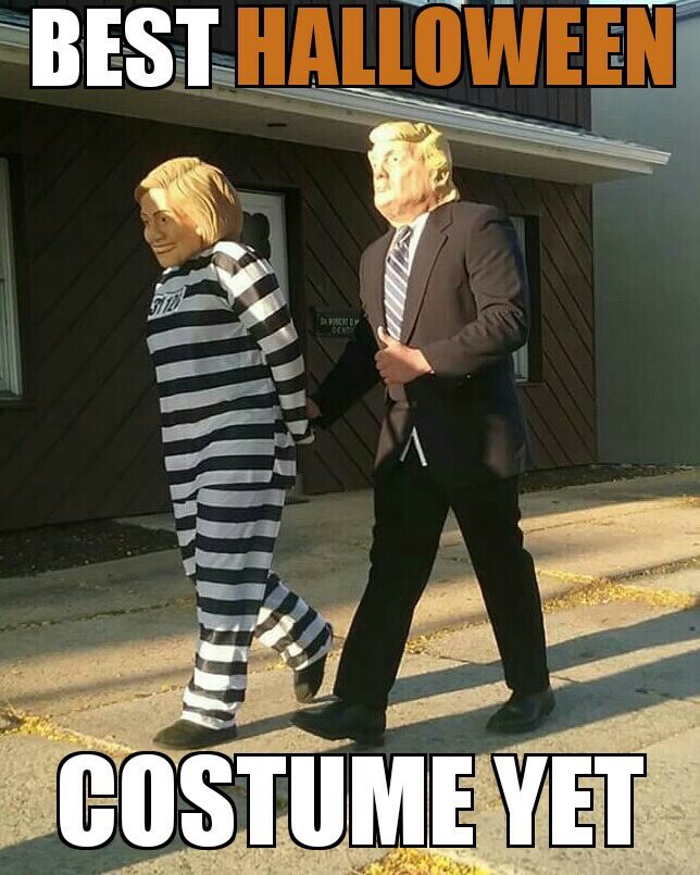 shorterstack's tweet photo. @realDonaldTrump #MAGA #MakeAmericaGreatAgain.  Best costume I've ever seen!! 😂😂 https://t.co/QAuCfkjKhb