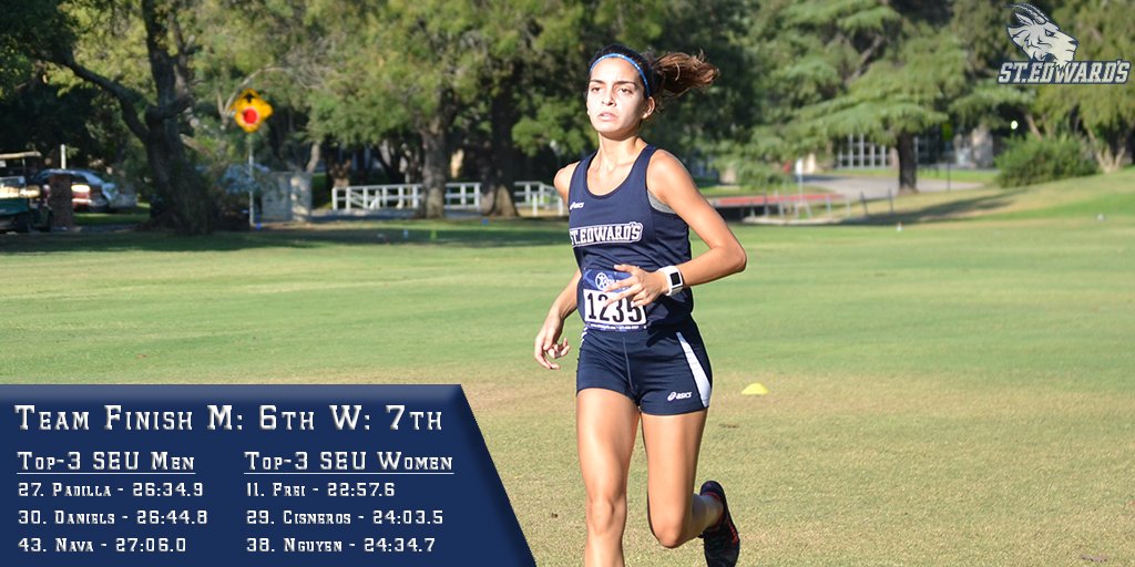 SEUAthletics's tweet photo. Frei breaks the 6K record AGAIN & races to All-Conference honors at the @heartlandsports championships. What a day for #SEUXC! #TopperPride https://t.co/DPe7xXBTD4