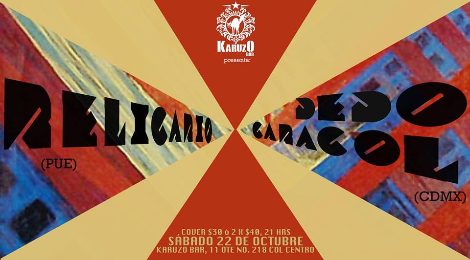 El_fusilmx's tweet photo. Relicario y .@dedocaracol en el Karuzo, 9 de la noche, el próximo sábado 22 de octubre.
Cooperación: 1 x $30 ó 2 x $40. https://t.co/VAYPFVOMXn