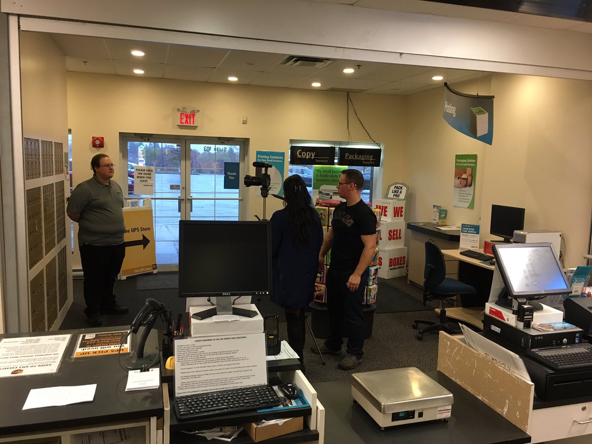 TheUPSStore71's tweet photo. We're shooting a promo video at the store today! Thanks to @GetNoticedMedia #halifax #store71 #claytonpark https://t.co/VeTLbIPeQ4