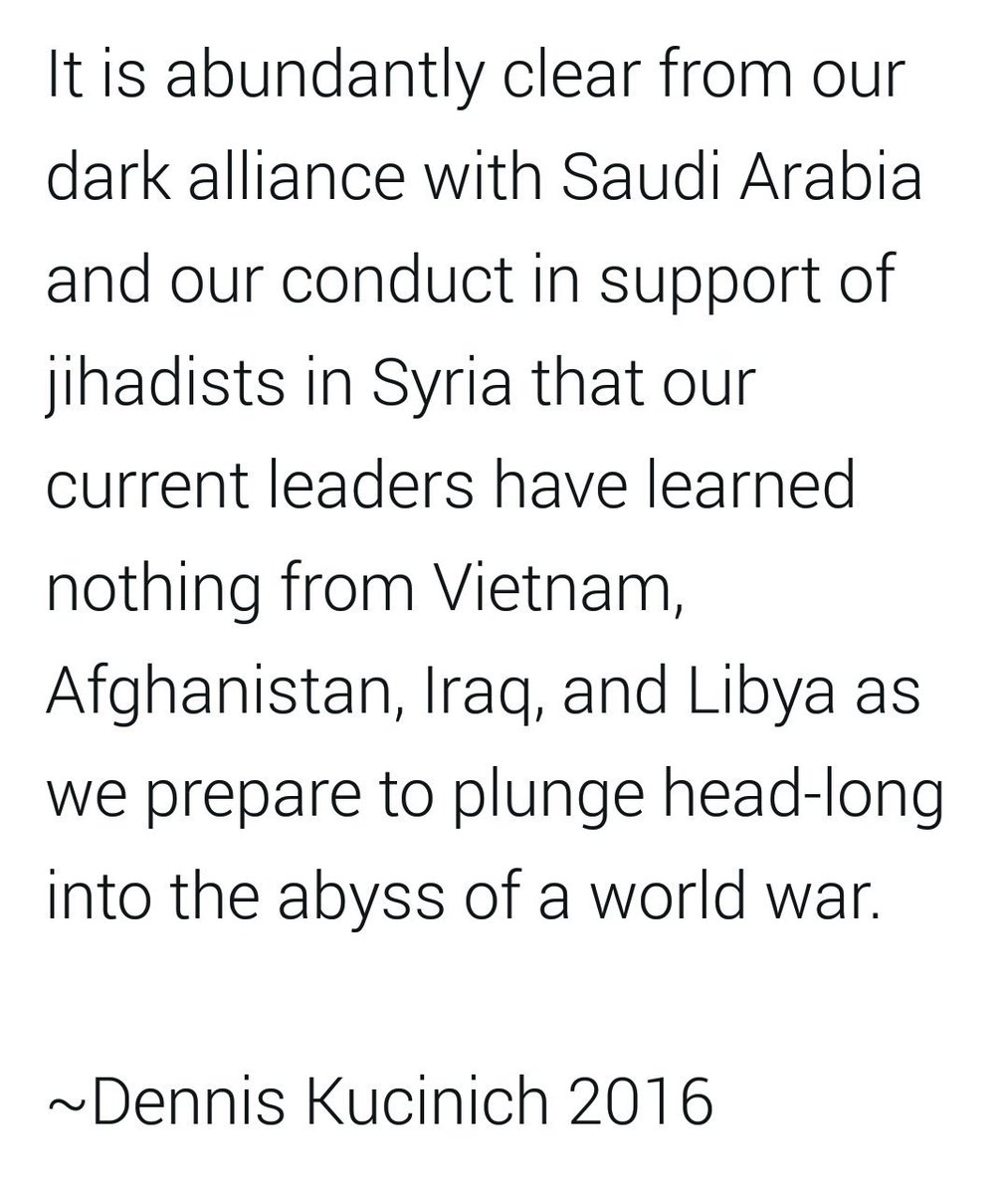 waynotway's tweet photo. Dennis Kucinich: War or Peace?
#Syria #NoFlyZone #Russia 
Clinton contradicts herself &amp; reality, instigates WorldWar
https://t.co/EV46jTkhH8 https://t.co/qSvv73nWbP