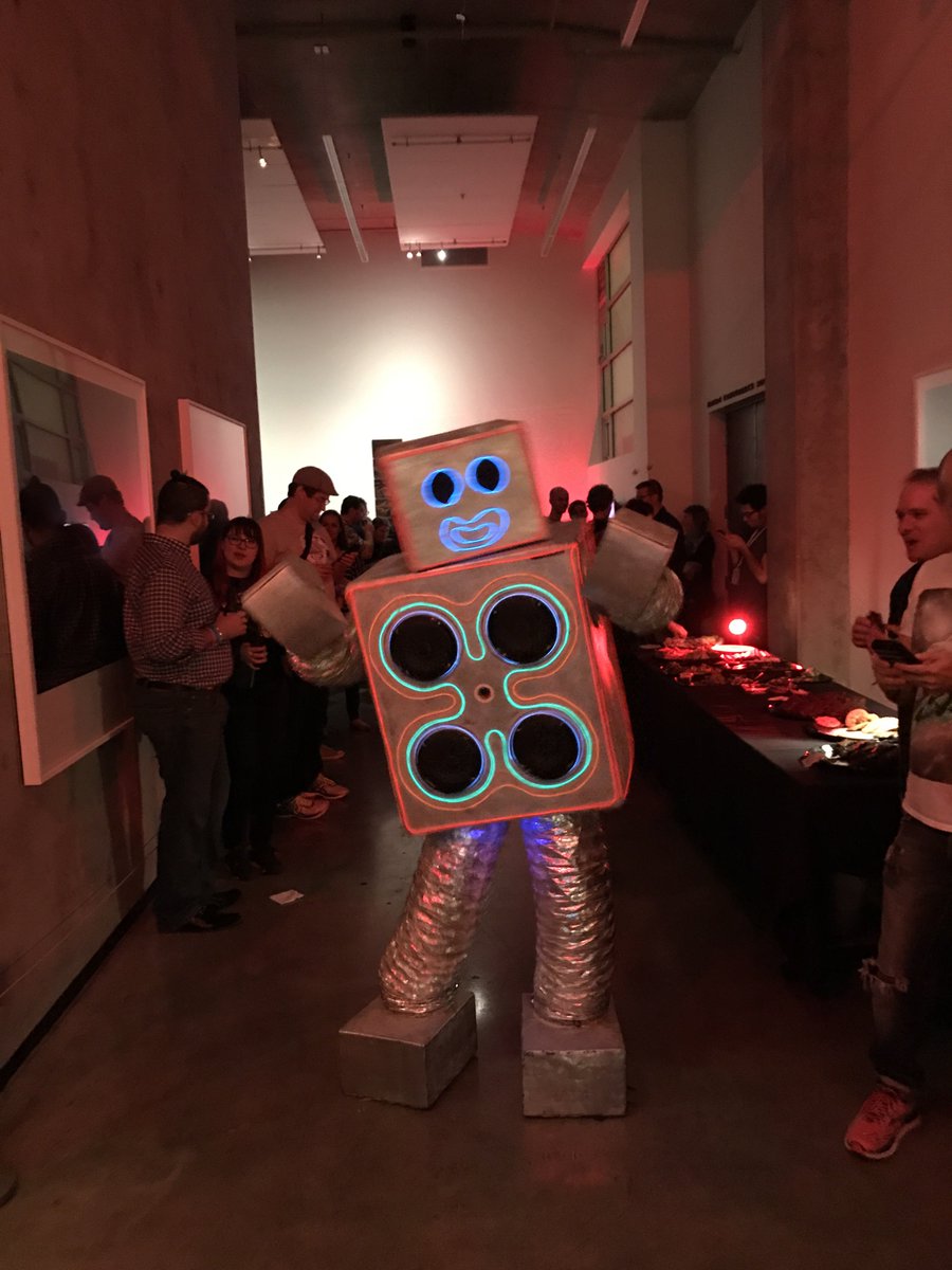 cspin's tweet photo. Last night we threw a little party for #BADcamp2016 called the Red Planet Reception. There was a dancing robot. It was epic. https://t.co/7ykaS1s4jH