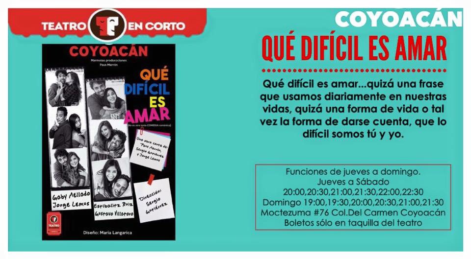 Hoy 15:30 hrs no te pierdas <a href="/ELCUCHICHEO1/">EL CUCHICHEO</a> con <a href="/OsiriscCarbajal/">Osiris Carbajal</a>  invitados #EnCorto #COYOACÁN @QueDificilAmar por Radiotrece.com.mx