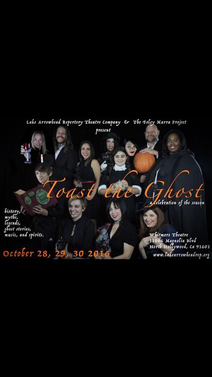 In one week! Toast The Ghost!! Come see us! #nohoartsdistrict #whitmorelindleytheatre #celebratetheseason