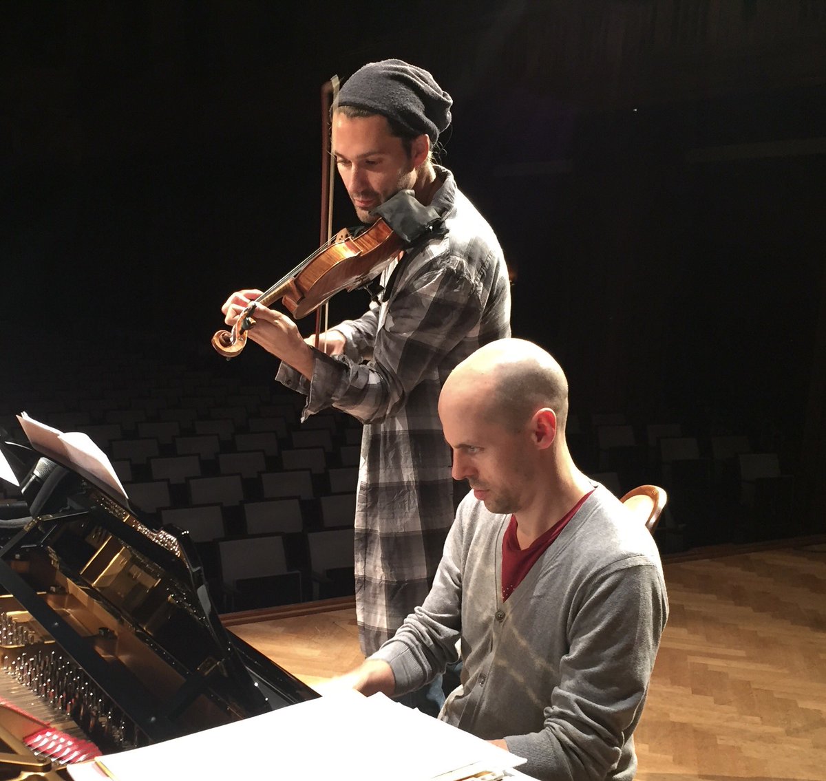 david_garrett's tweet photo. Rehearsal in Bad Kissingen with my friend and longtime pianist-partner @julienquentin https://t.co/cWPwTeaLBi