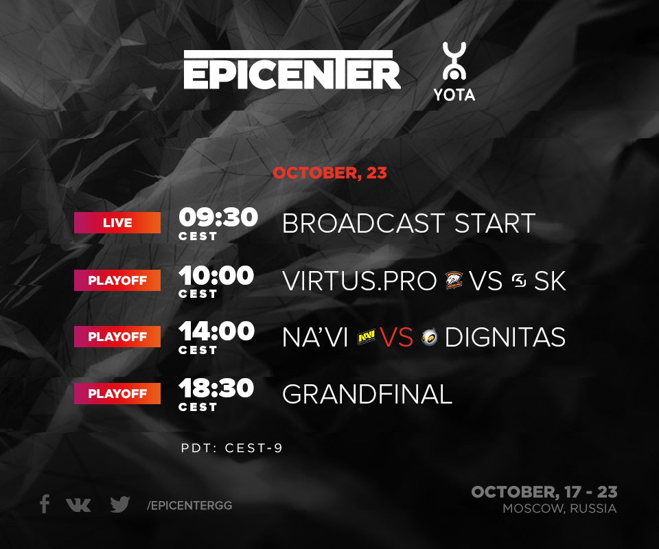 EPICENTER on Twitter: "Here's the schedule for tomorrow!…