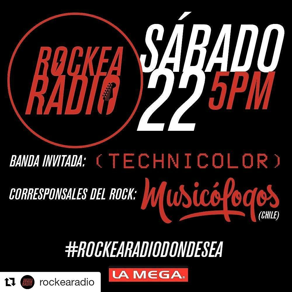 En minutos vamos al aire por <a href="/lamega997/">La Mega 99.7 FM | Maracaibo</a> con <a href="/anamilux/">Ana Luques</a> y <a href="/davidmontiela/">David Montiel</a> hablando del rock! Pero en español!  #rockearadiodondesea