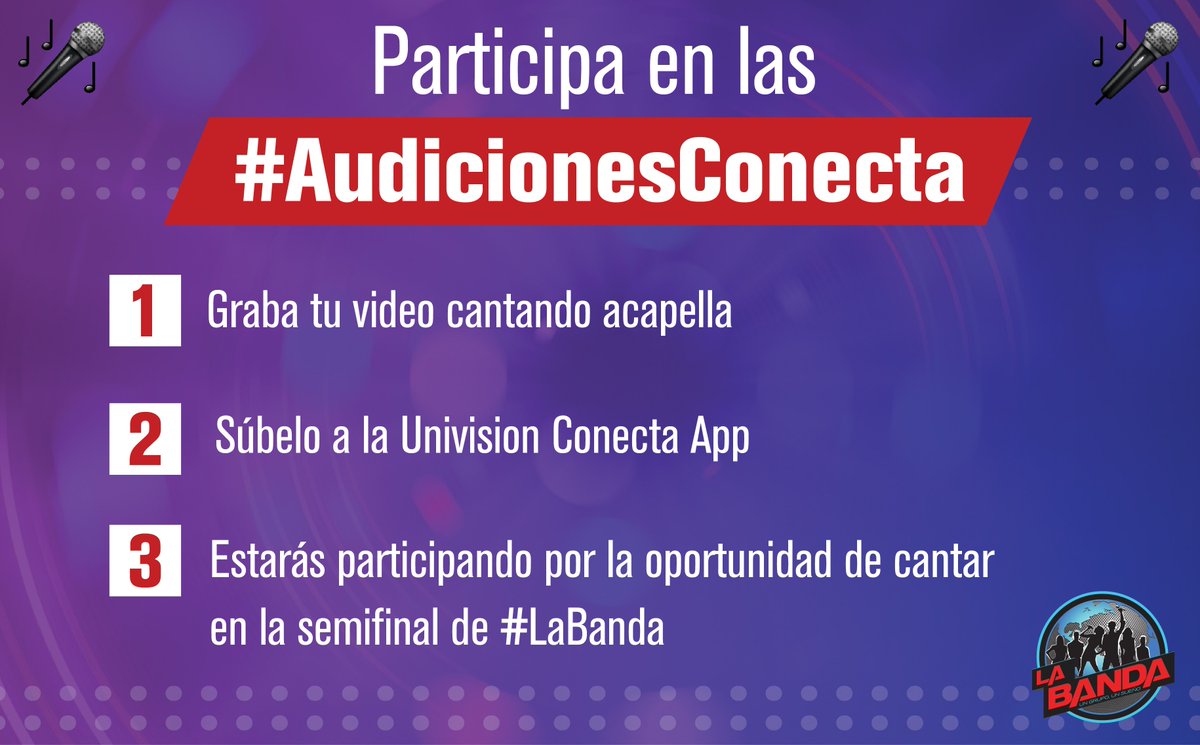 LatinAMAs2023's tweet photo. Aunque no lo creas😳 tú puede ser parte de #LaBanda participando en las
#AudicionesConecta con @Verizon. Mira las instrucciones aquí 👇🏽 https://t.co/BpnXqAOzbo