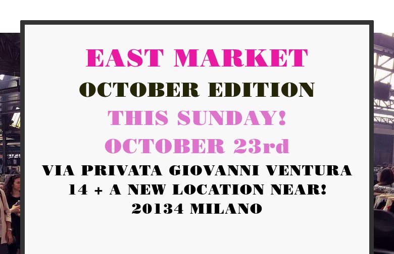 domani torna #eastmarket a #lambrate facebook.com/eastmarketmila… #vintage #style #secondhand #food #djset #drinks #performanceart