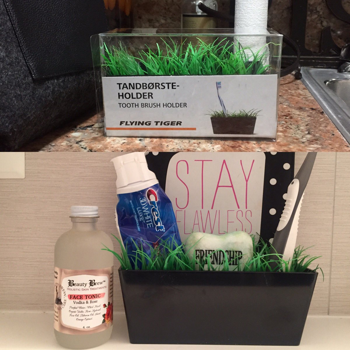 Smart Shopper! Only the necessities! This is how I stay flawless! 💞🙋🏼 #Greens #Holistic #BeautyBrew #FlyingTiger #Smiling #GetTheGoodStuff