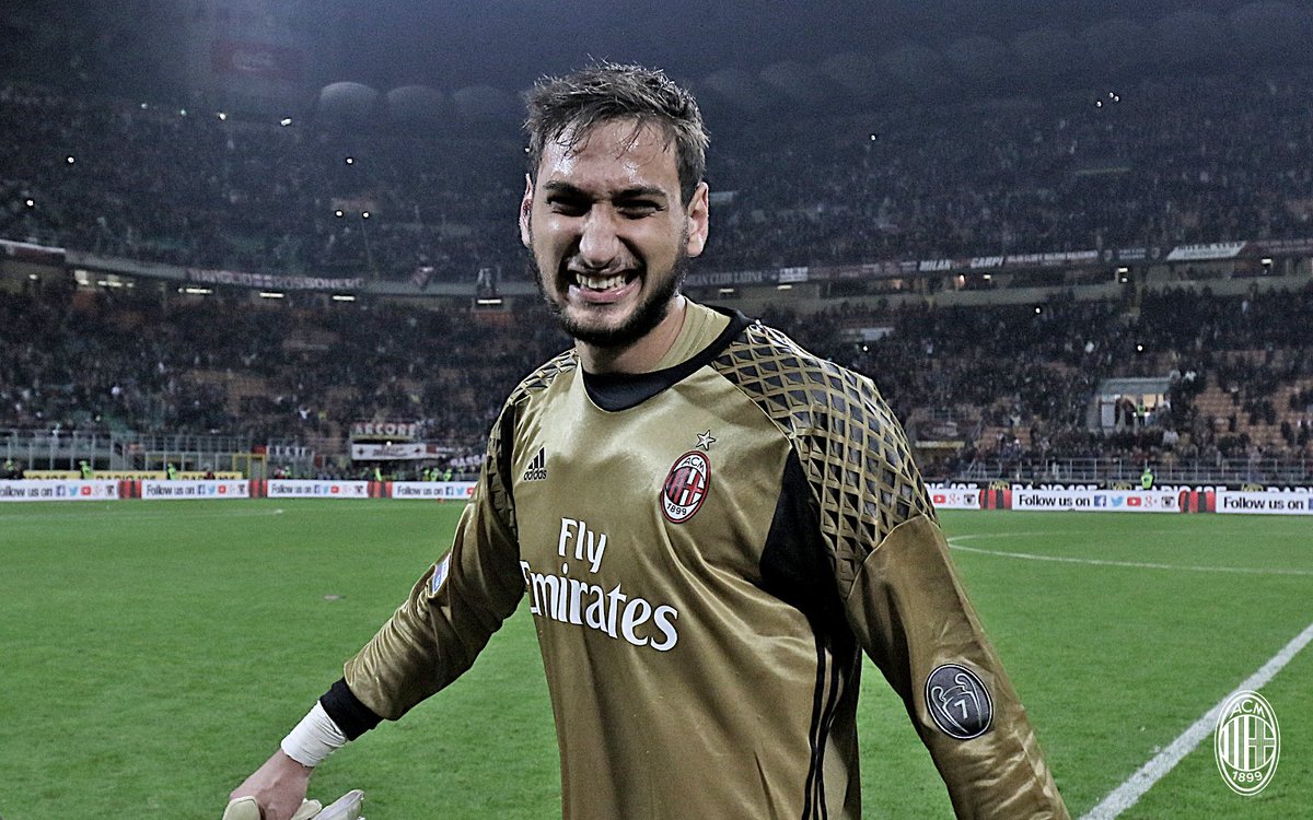 .<a href="/gigiodonna1/">Gigio Donnarumma</a> ➡️😬
All the Rossoneri ➡️😁😆🙃😋
#MilanJuve 1-0 #weareacmilan