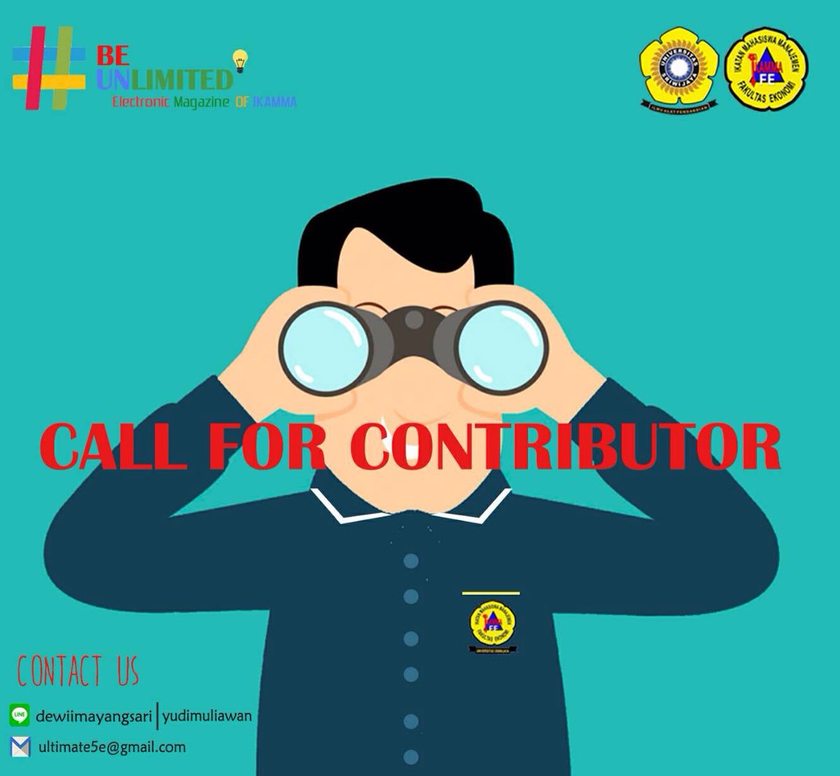 Kindly contact👇
1. Yudi : 081994865511/ yudimuliawan
2. Dewi : dewiimayangsari
Dl 7 Nov16, 10mlm⏱