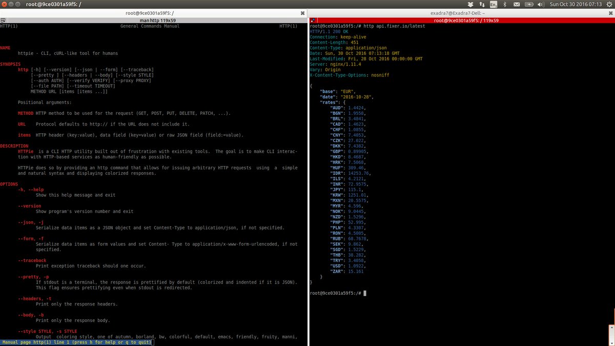 Exadra37's tweet photo. #httpie CLI client from @CLIHTTP as seen in #scotphp16 on @tjlytle talk: The Api Toolbox. #developers #sysadmin #devops #APIs #rest #curl https://t.co/r7tPfYQugp