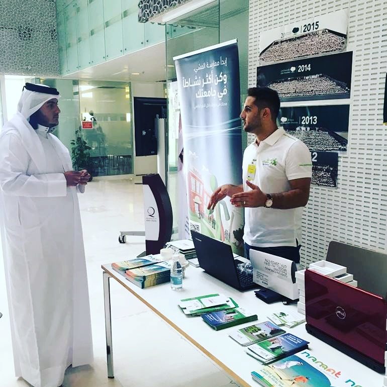 ABP_QF's tweet photo. Good Morning #ABPClassof2017 'Step Into Health' are in #ABPQF today, go see them & sign up for a pedometer. https://t.co/hWVG1b4s7Y