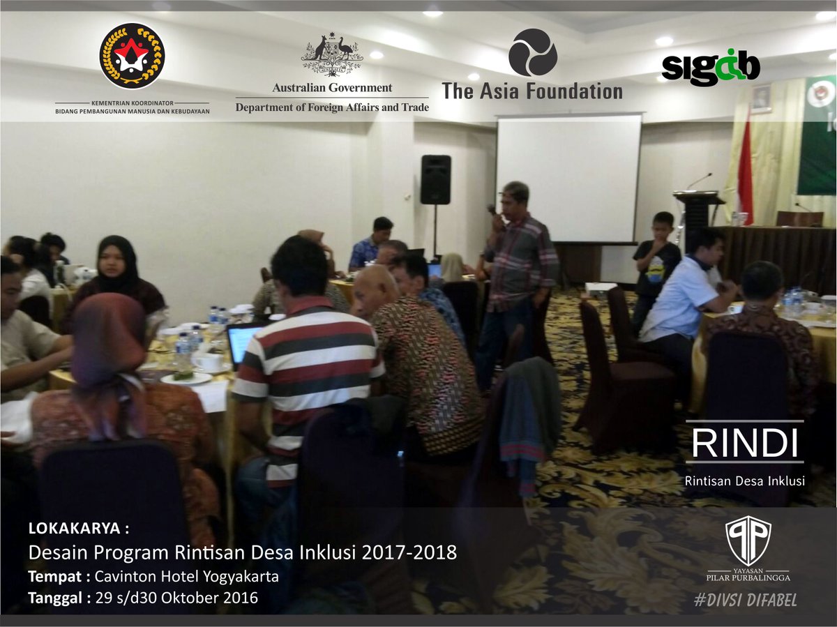 Lokakarya : Desain Program Rintisan Desa Inklusi 2017-2018
<a href="/ganjarpranowo/">Ganjar Pranowo</a> <a href="/tasdipbg1/">Tasdi Bupati Pbg</a> @tiwiwabup @5194b <a href="/budimandjatmiko/">Budiman Sudjatmiko (IG: kelasinspirasibudiman)</a> 
#desaInkusi