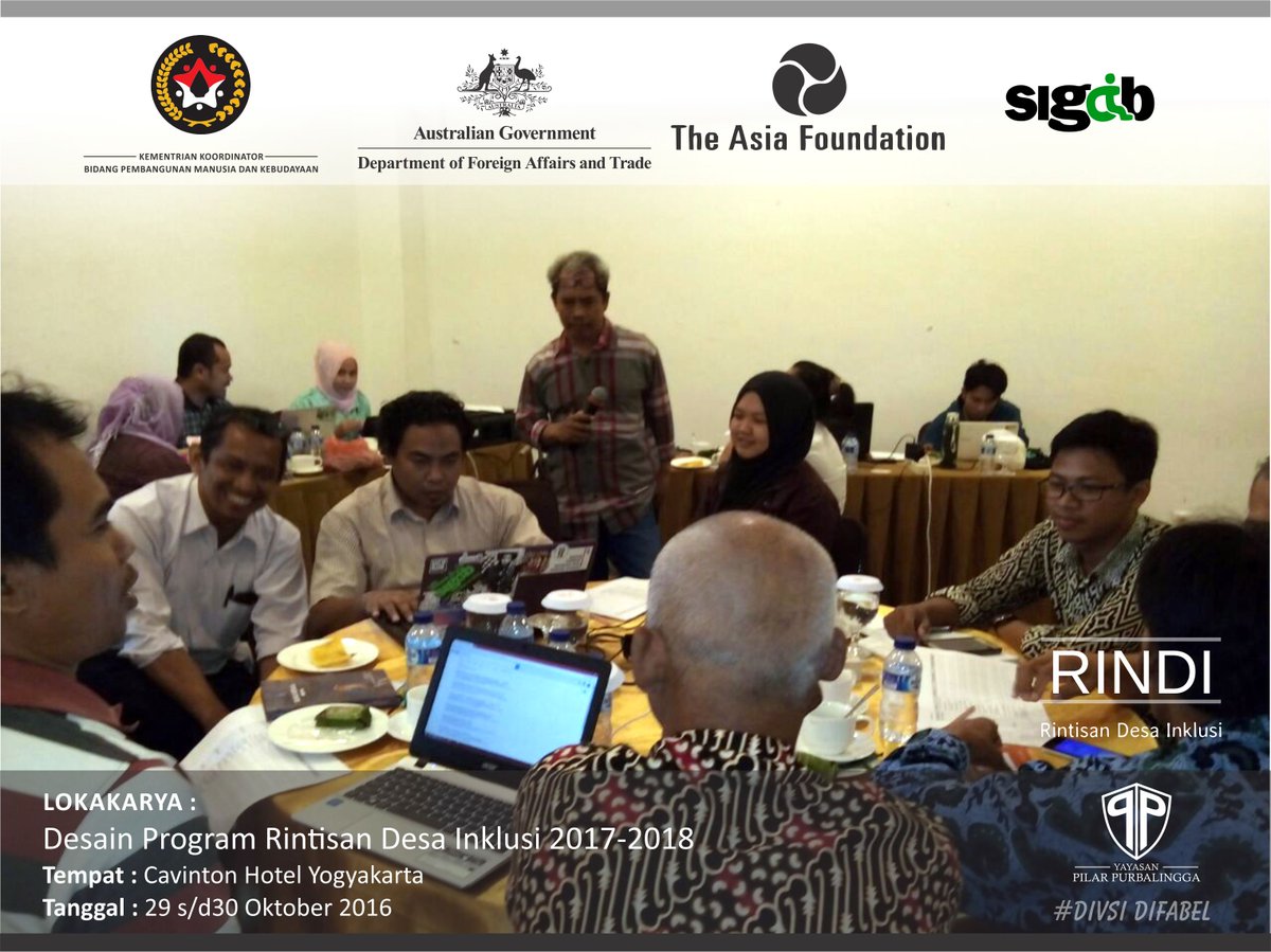Lokakarya : Desain Program Rintisan Desa Inklusi 2017-2018
<a href="/ganjarpranowo/">Ganjar Pranowo</a> <a href="/tasdipbg1/">Tasdi Bupati Pbg</a> @tiwiwabup @5194b <a href="/budimandjatmiko/">Budiman Sudjatmiko (IG: kelasinspirasibudiman)</a> 
#desaInkusi
