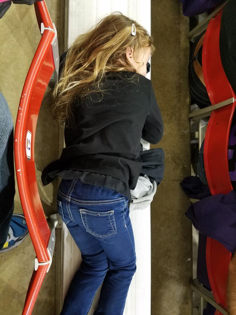 gabe_berger's tweet photo. Zoey's first UNI football game.   She made it through the first quarter at least. https://t.co/6ZiIxhkdWC
