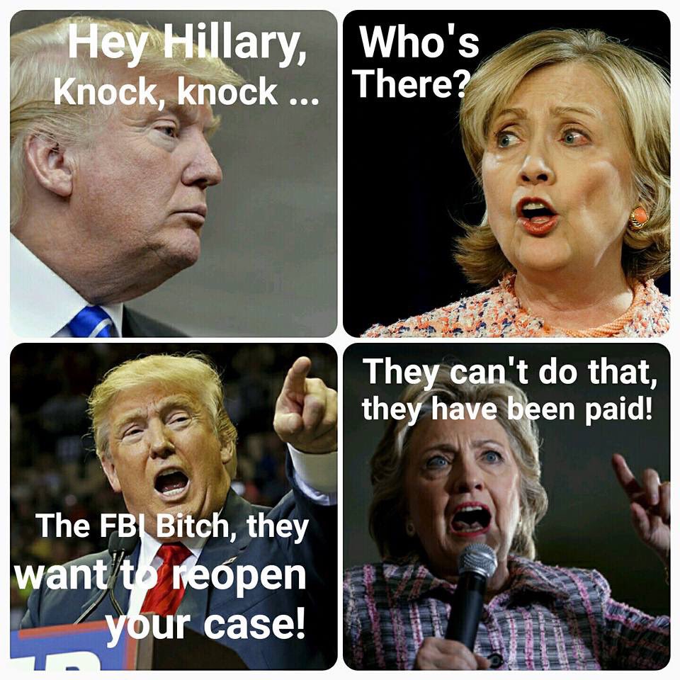 ShortGo's tweet photo. "They can't do that. They have been paid!" ~ Killary
#FBIReopensCase #ClintonFBI https://t.co/RyGNVy8ndU