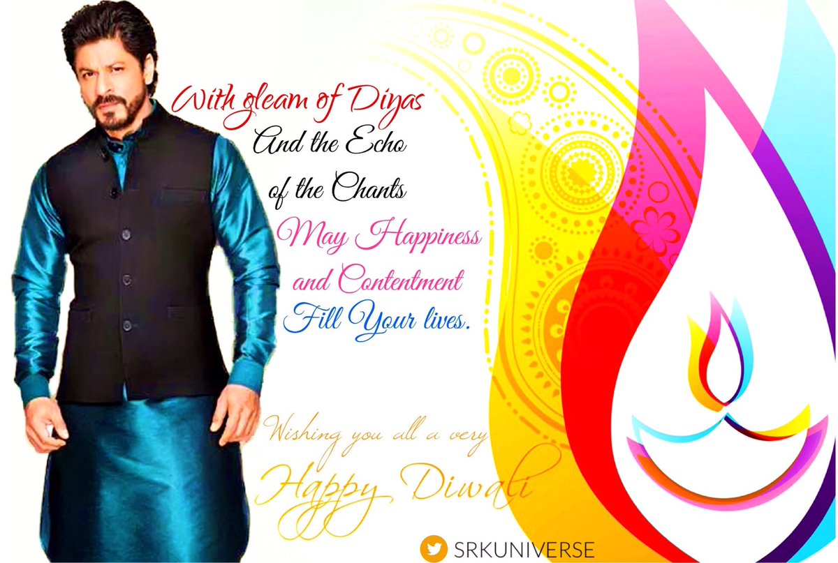 SRKUniverse's tweet photo. Wishing you all a very #HappyDiwali 

- @TeamSRKUniverse https://t.co/R7nHFCRmpq