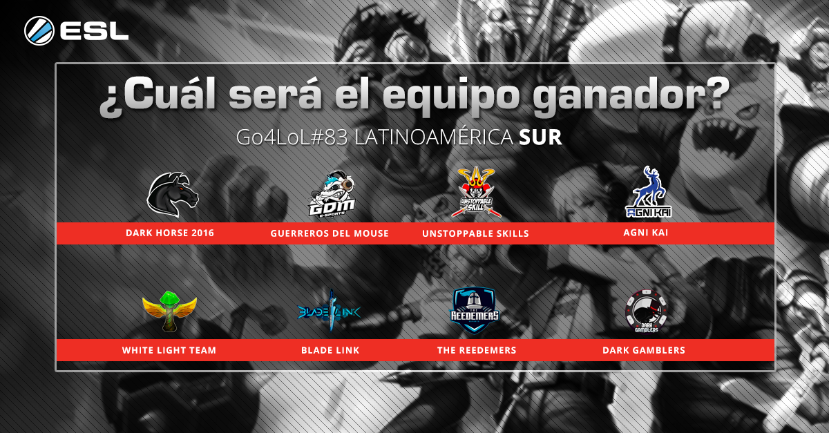 ESLlatam's tweet photo. ¿Quién será el mejor de la semana en #Go4LoL83 #LAS? ¡Apoya a tu favorito! https://t.co/IHqIsxNbx5 https://t.co/eYEfWWXMaa